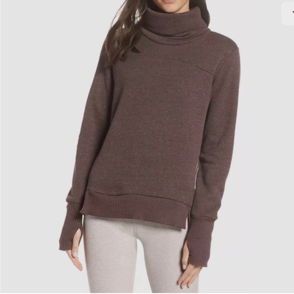 ALO Yoga Brown Turtleneck Sweatshirt